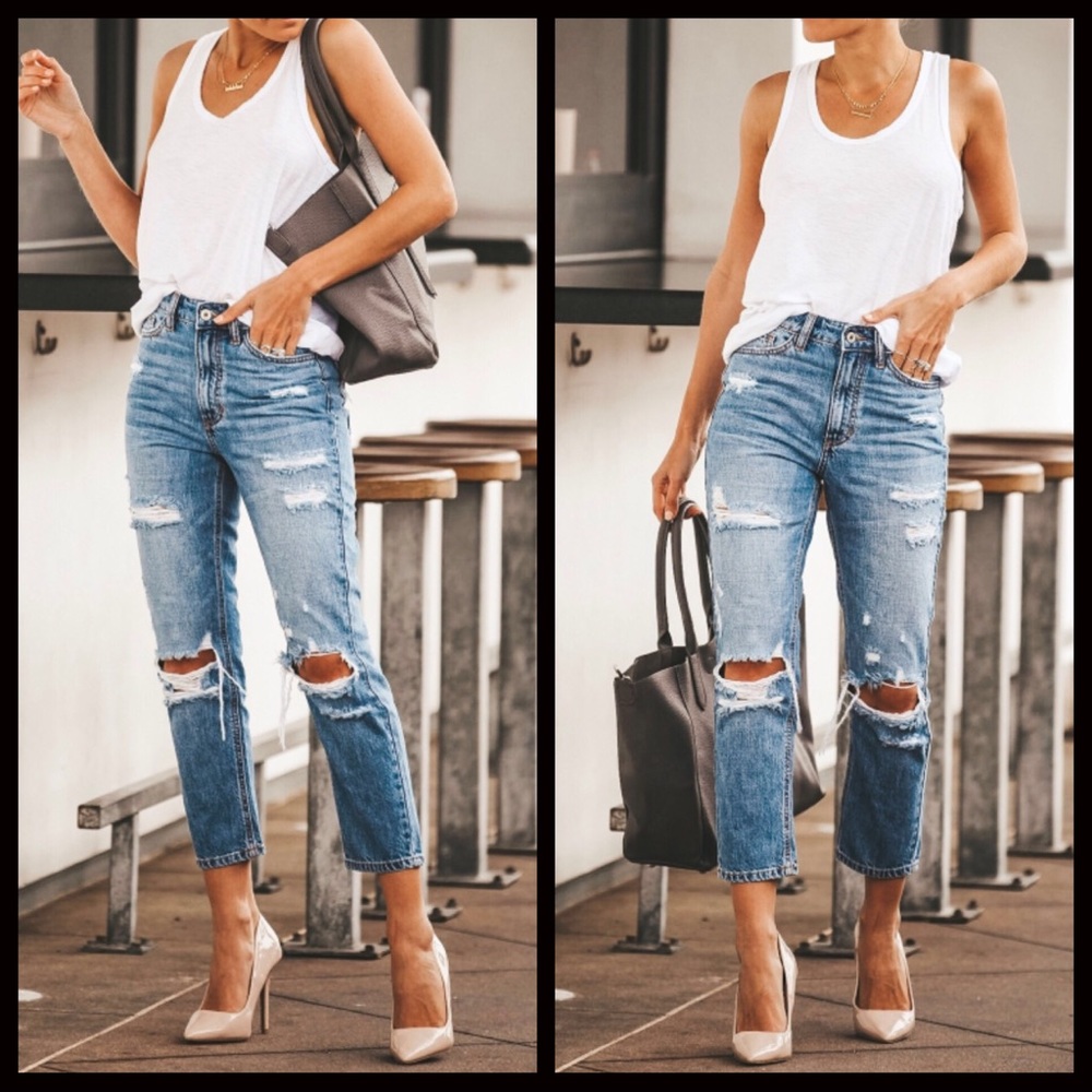 1 LEFT‼️ Vintage Wash Cropped Jean - Picture 4 of 8